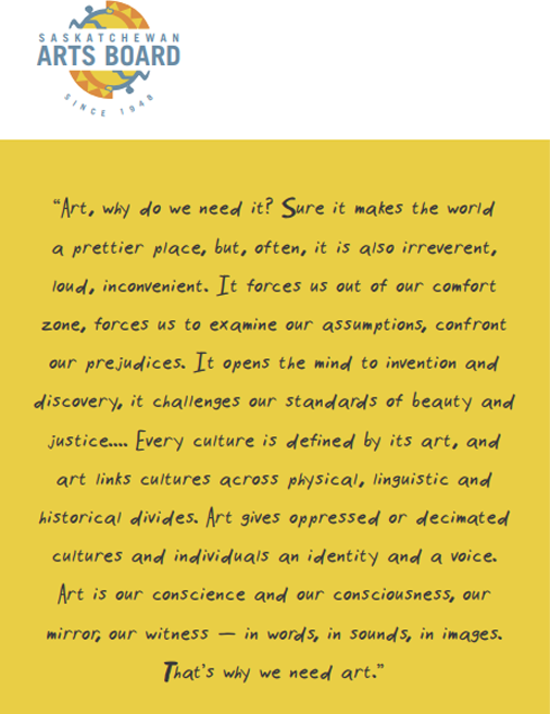 2014-15 Saskatchewan Arts Board Annual Report